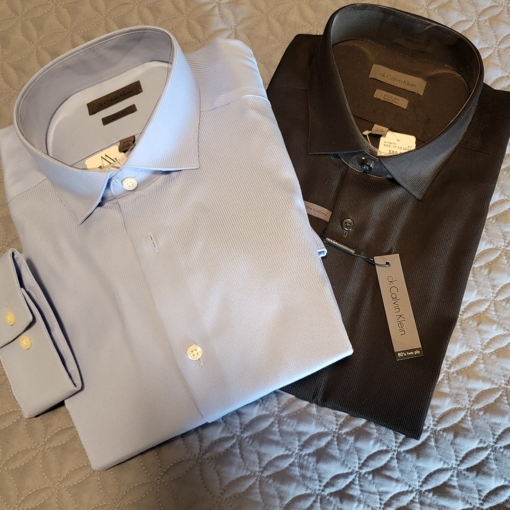 Two Calvin Klein Dress Shirts *NEW*